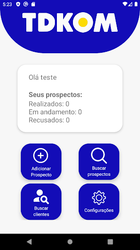 TDKOM: Gestão de Vendas Screen 2