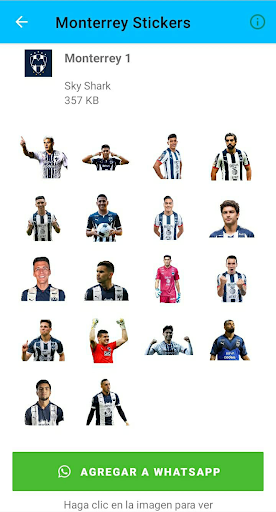 Android application Monterrey Stickers screenshort