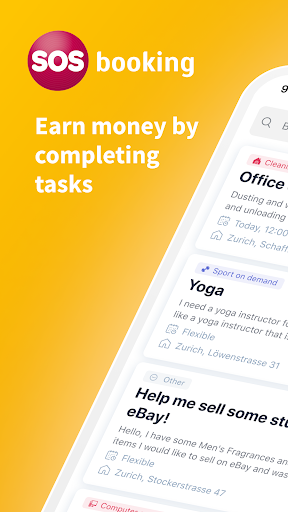 Android application SOSbooking - earn money! screenshort