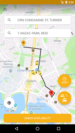 Android application ACT Cabs – Book & Track screenshort