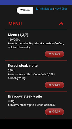 Android application Kebab Burger Maxim screenshort