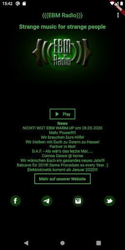 Android application (((EBM Radio))) screenshort