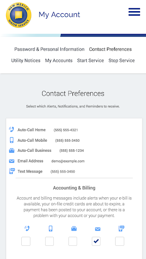 New Mexico Water Service Screen 3