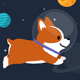Space Corgi - Dog jumping space travel game icon
