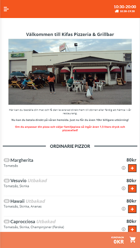 Android application Kifas Pizzeria & Grillbar screenshort