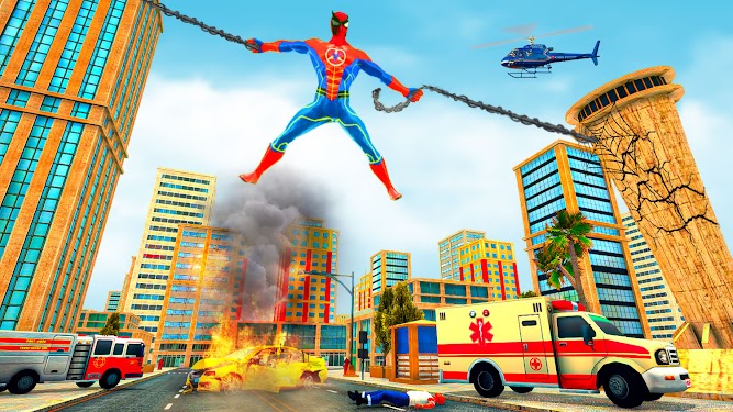 #2. Flying Superhero Rescue Battle (Android) By: Superhero Robot Games
