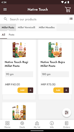 Native Touch Sales Screen 2