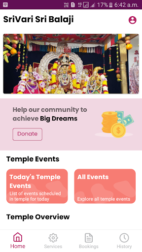 Android application Srivari Temple screenshort
