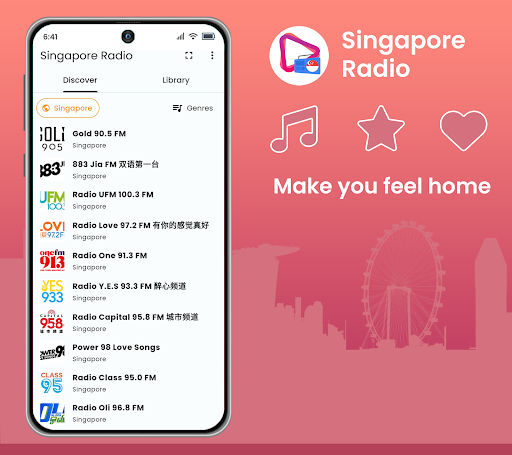 Android application Singapore Radio screenshort