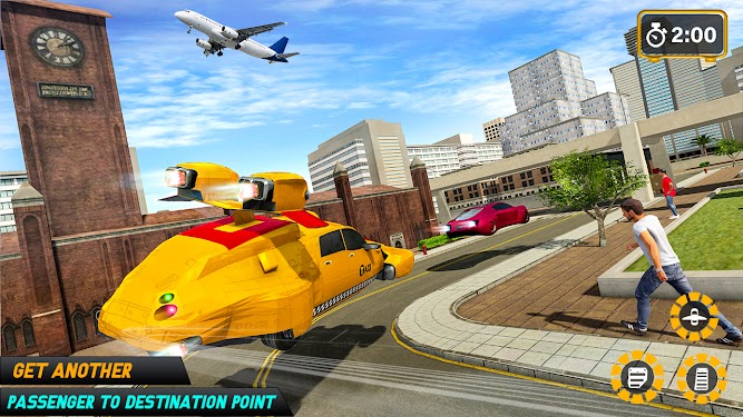 #4. Real Flying Car Taxi Simulator (Android) By: Fun Extreme Games