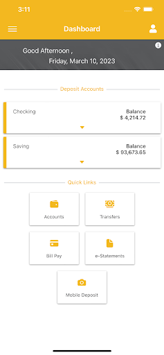 Millennium Bank Mobile Banking Screen 2