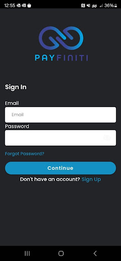 Android application PayFiniti screenshort