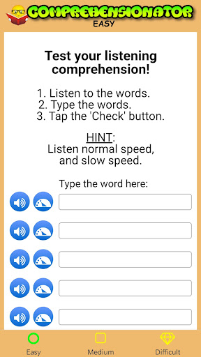 Android application Comprehensionator screenshort