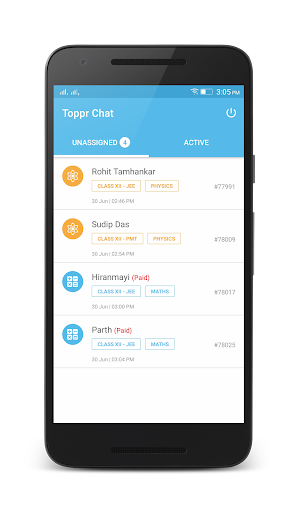 Android application Toppr for Tutors screenshort