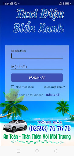 Android application Taxi Điện Biển Xanh screenshort