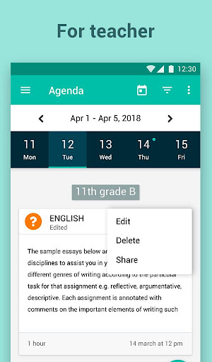 eSchool Agenda 2.2.0 screenshots 2