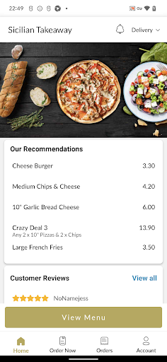 Sicilian Takeaway Screen 2