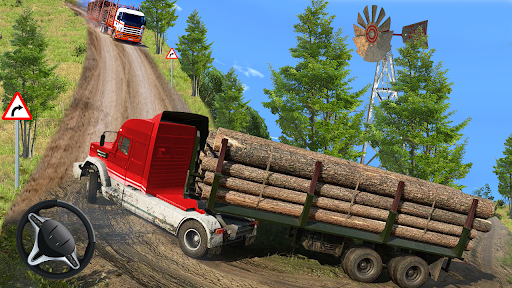 Android application Offroad Logging Truck Games 3D screenshort