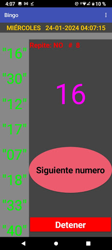 Bingo Numerico Screen 2