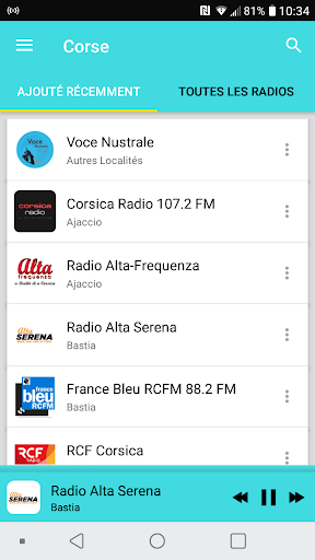 Android application Radio Corsica screenshort