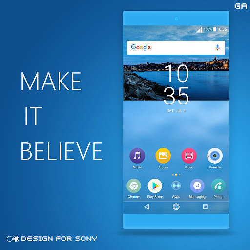 XPERIA ON | City Blue Theme Screen 3