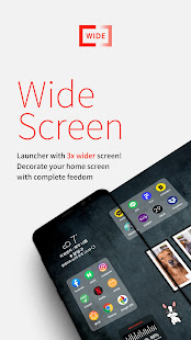 Wide Launcher - 3x wider home screen  Screenshots 1