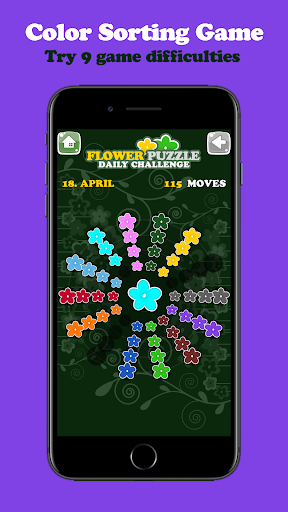 Android application Flower Sort Puzzle screenshort