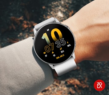 Digital Yellow Watch Face Screenshot