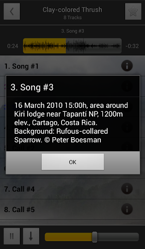 BirdSounds Costa Rica Lite Screen 2