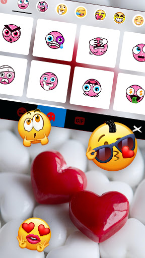 Red 3D Hearts Theme Screen 3