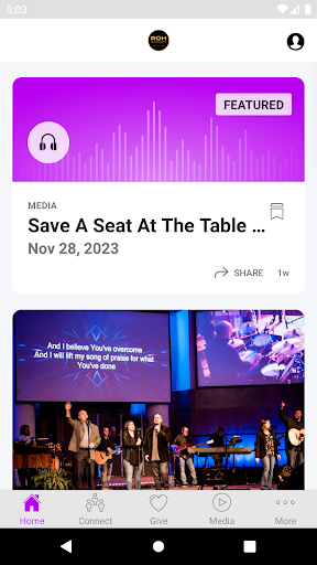 Android application Ray Of Hope Church screenshort