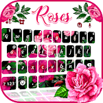 Cover Image of Download Hot Pink Roses Keyboard Theme  APK