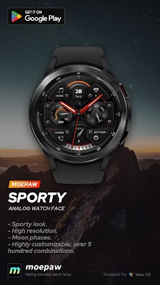 Moepaw Sporty Watch Faceのおすすめ画像1