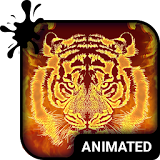 Fire Tiger Animated Keyboard + Live Wallpaper icon