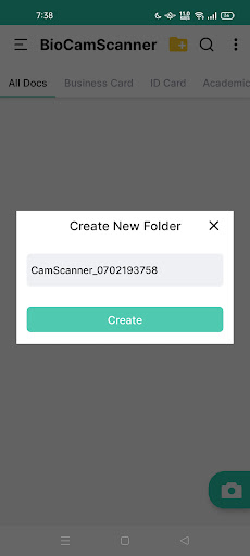 BioCamScanner Screen 3