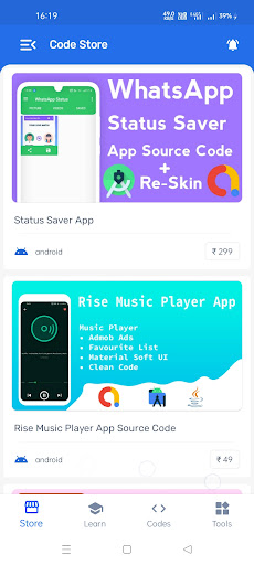 Android application Codeleka - Code Store screenshort