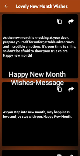 Happy New Month Messages -Wish Screen 3
