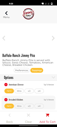 Screenshot of Jimmy's Coney Grill