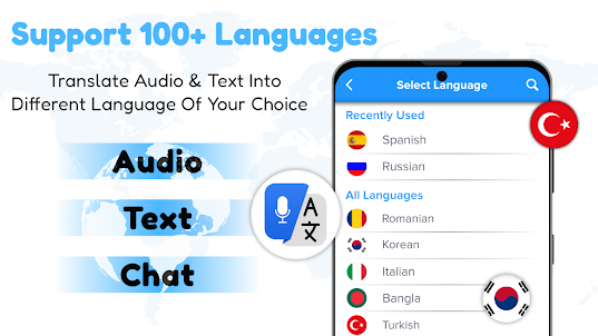 Translate Text, Voice, Audio