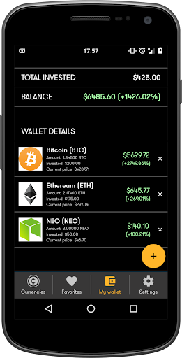 Crypto Coin Market App Screen 3