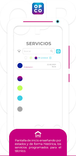 Android application OPCO screenshort