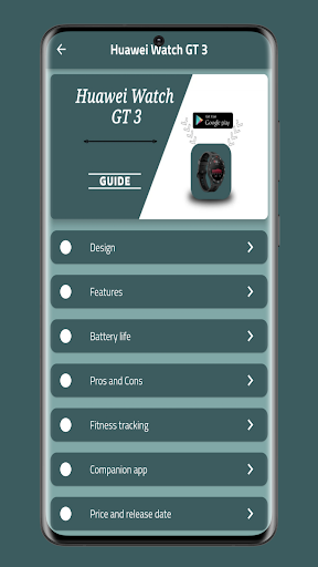 Android application Huawei Watch GT 3 Guide screenshort