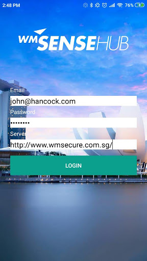 Android application WMSenseHub Enterprise screenshort