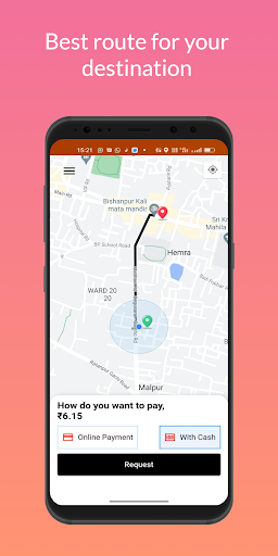 Android application E-rider screenshort