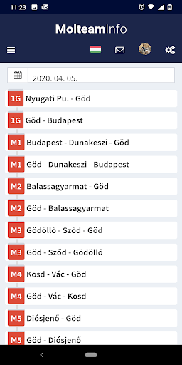 Molteam Menetrend Screen 3