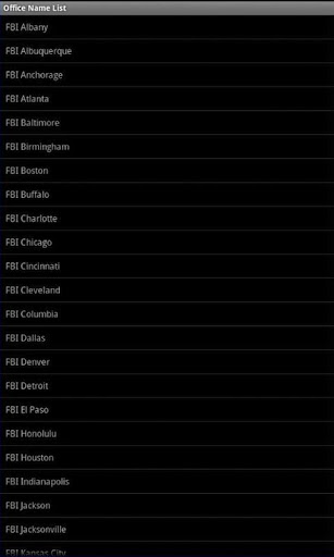 FBI Field Offices for Tablets Screen 3
