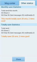 screenshot of GO SMS Pro Message Counter