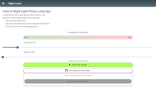 Night Light Phone Lamp App