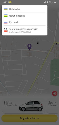 Android application Muborak taxi 1415 screenshort
