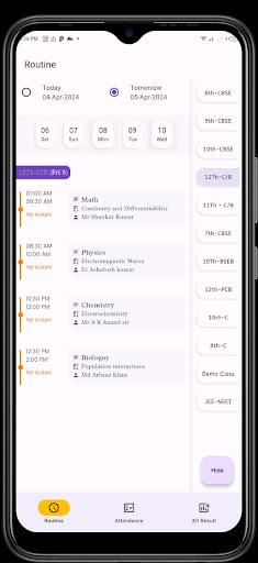 Vidyavyukta Classes Screen 2
